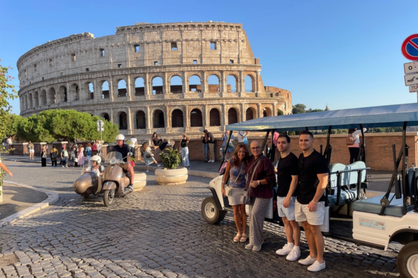 combo golf cart tour and colosseum tour