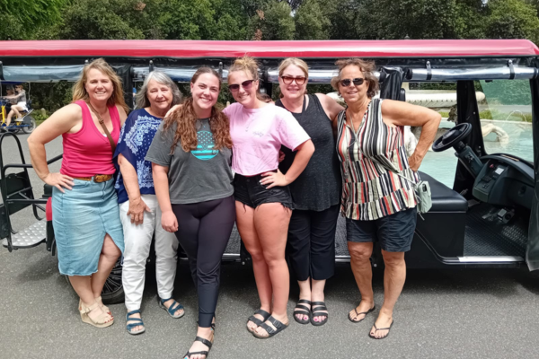 golf cart tour friends